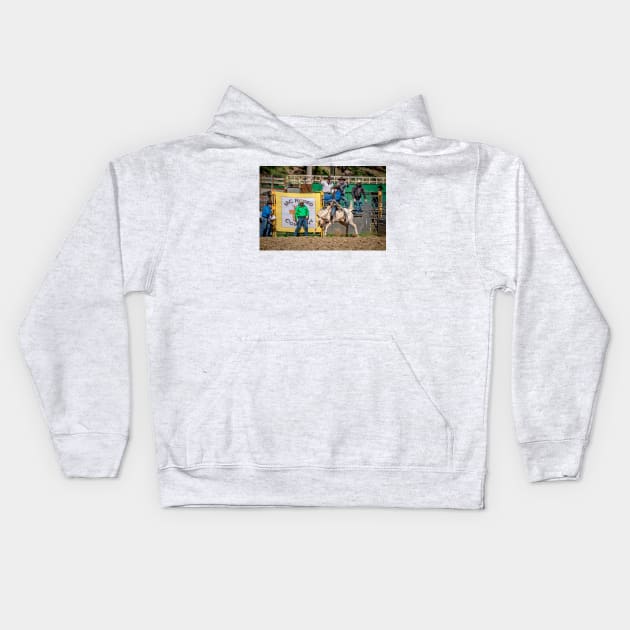 RODEOS, HORSES, COWBOYS Kids Hoodie by anothercoffee